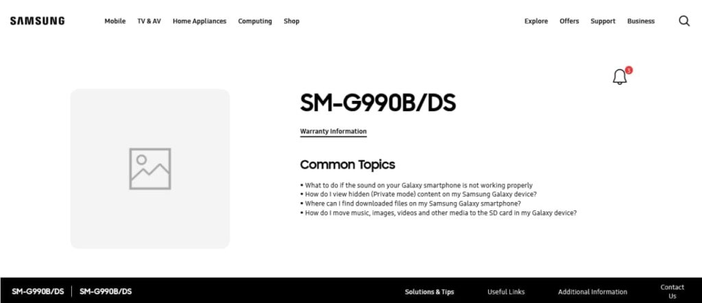 Galaxy S21 FE Support Page