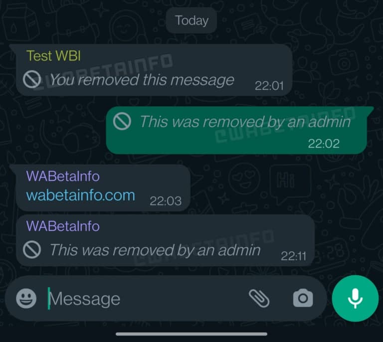 WhatsApp will soon allow group admins to delete messages sent by other ...