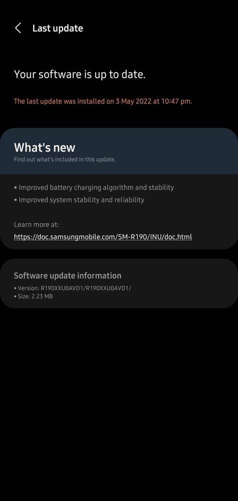 Samsung Galaxy Buds Pro Update