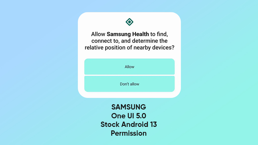 Samsung One UI 5.0 Stock Android permission