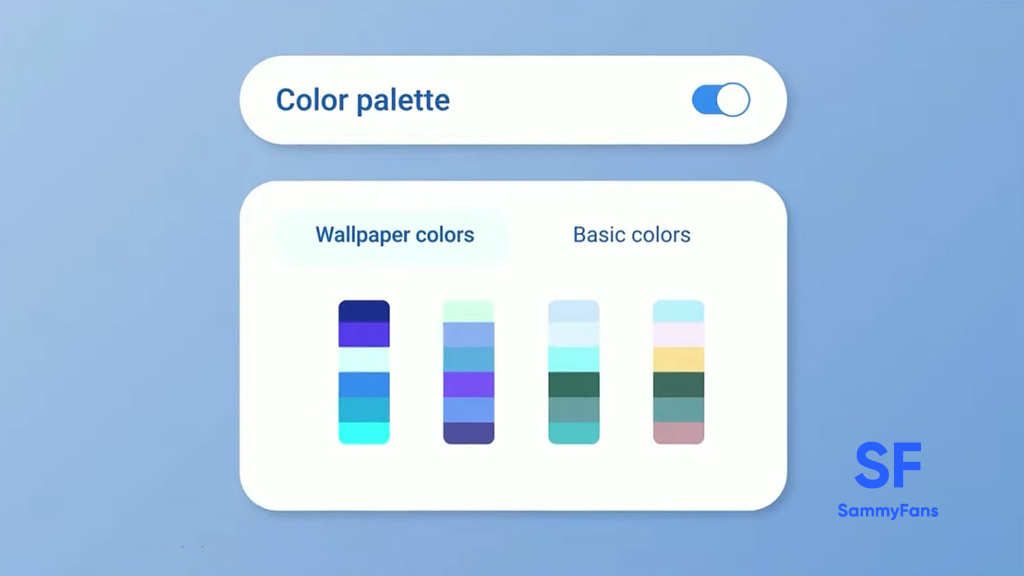 Samsung One UI 5.0 color palette
