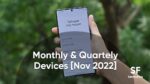 Samsung Monthly Quarterly Devices November 2022