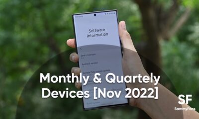 Samsung Monthly Quarterly Devices November 2022