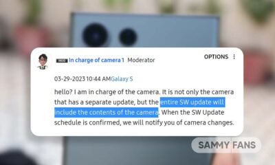 Samsung Galaxy S23 Camera Software Update
