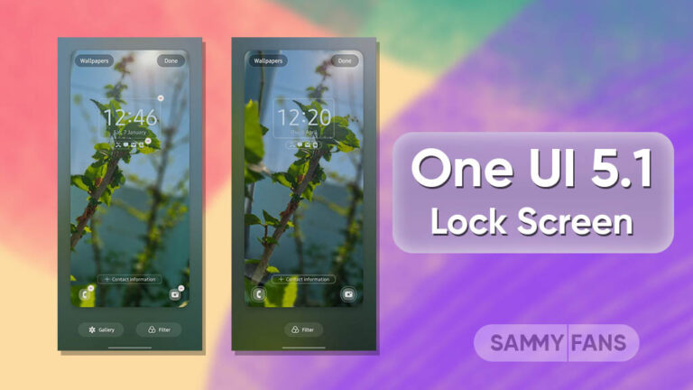 Samsung One UI 5.1 Lock screen