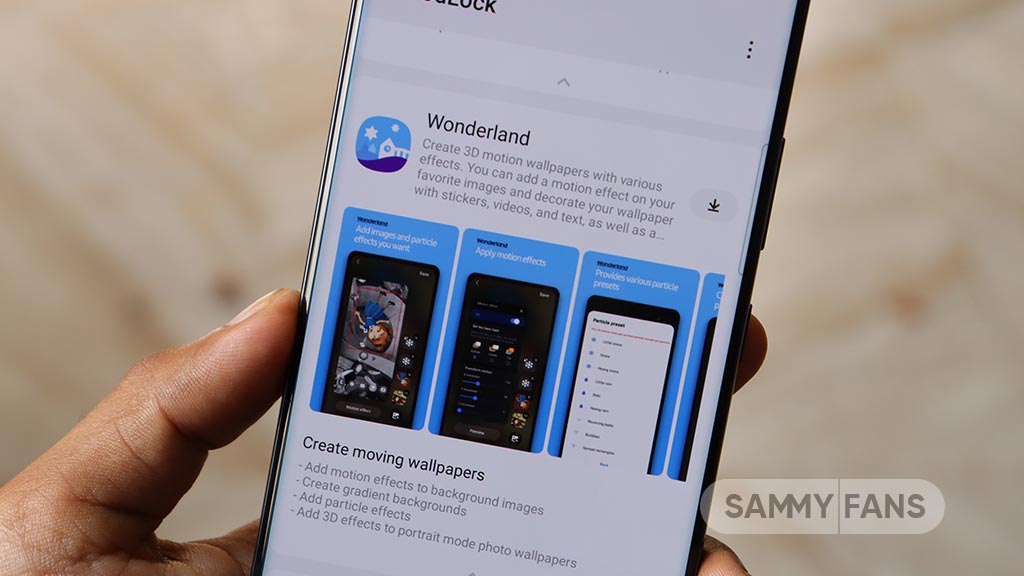 Samsung Wonderland 1.5.16 update