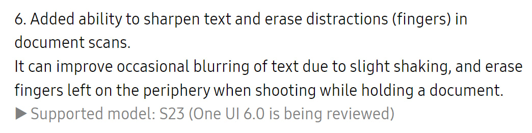 Samsung One UI 6.0 Document Scan Feature