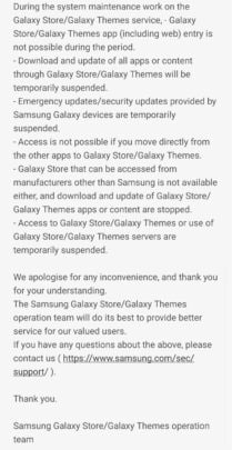 Samsung Galaxy Store Themes suspended