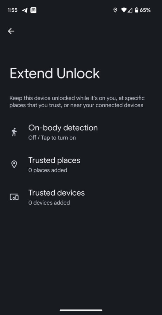 Google Samsung Trusted devices missing issue