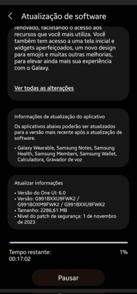 Samsung Galaxy S21 One UI 6 update