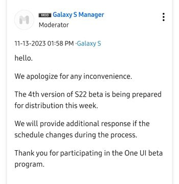 Samsung Galaxy S22 One UI 6 Beta 4