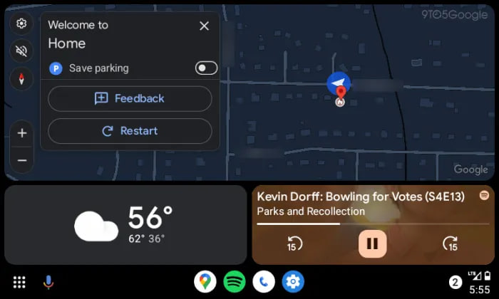 Google Maps Android Auto Parking saver