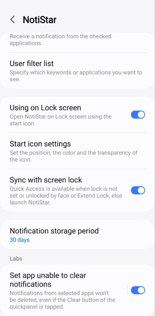 One UI 6 Lock notifications