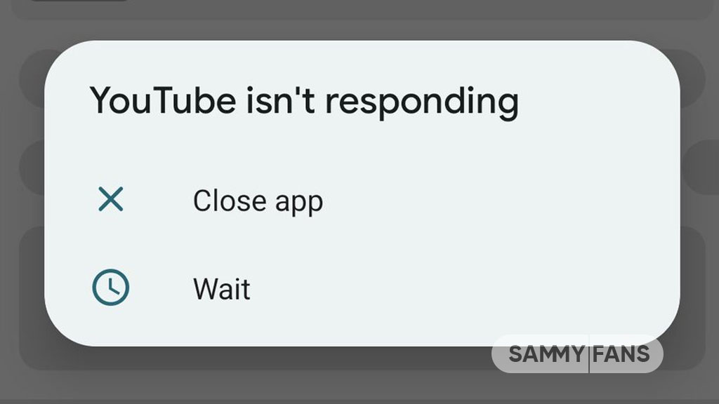 YouTube app crashing issue