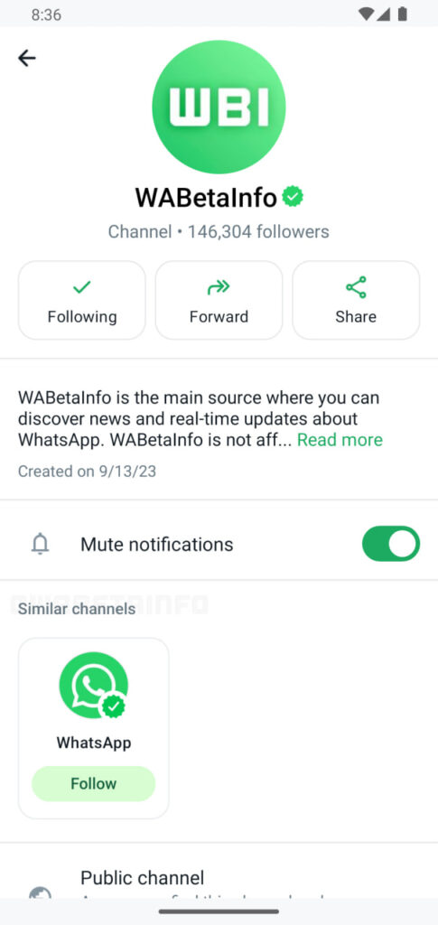 WhatsApp similar channels 