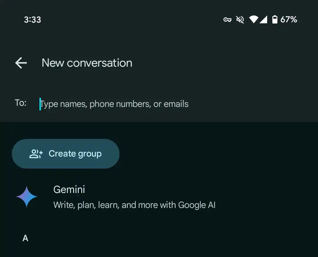 Google Messages Gemini AI