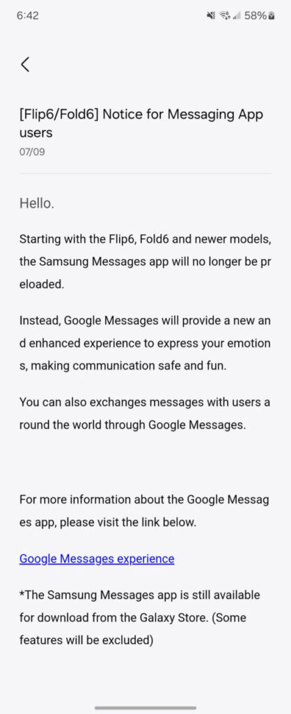 Samsung Google Messages US