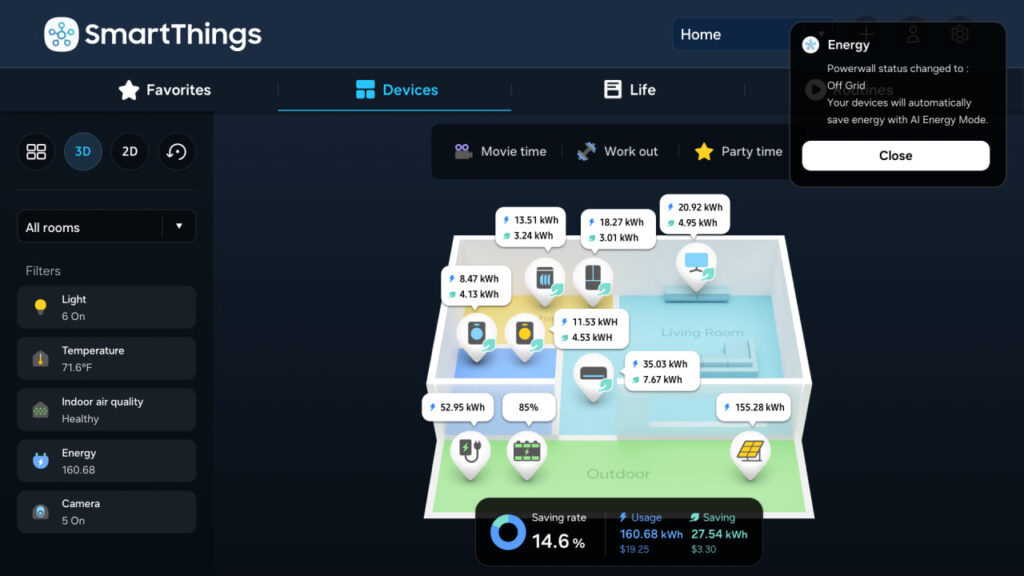 Samsung SmartThings Tesla