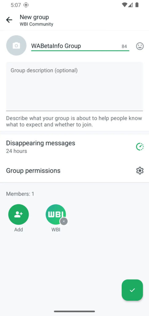 WhatsApp community description