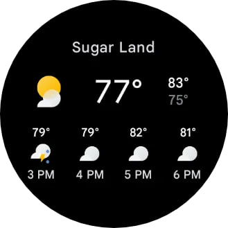 Samsung Wear OS Weather Tile