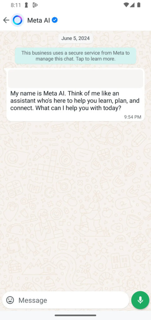 WhatsApp Meta AI Voice Messages
