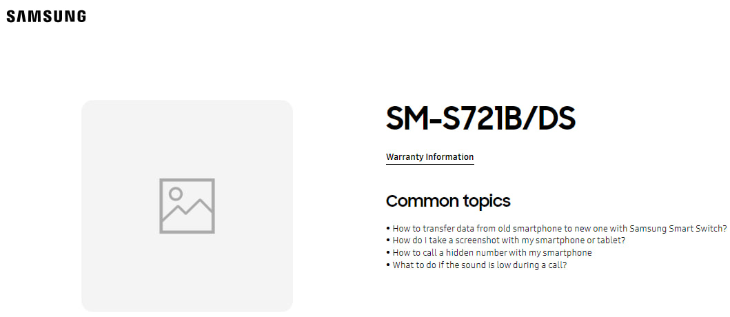 Samsung Galaxy S24 FE support page