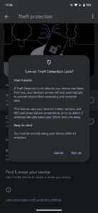 Samsung Theft Protection features