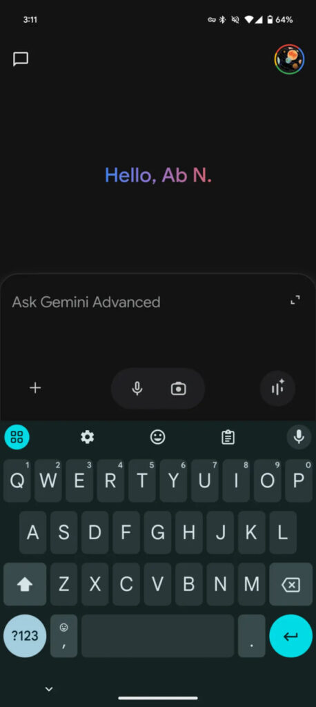 Gemini Dark Mode app