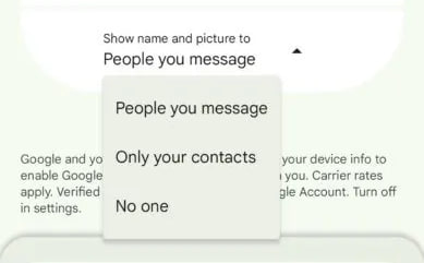 Google Messages Profile privacy feature 