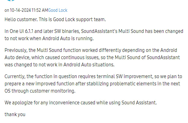 Samsung Multi Sound feature 