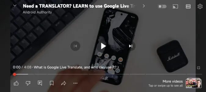 YouTube new Video Player UI