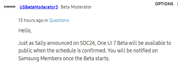 Samsung One UI 7 Public Beta
