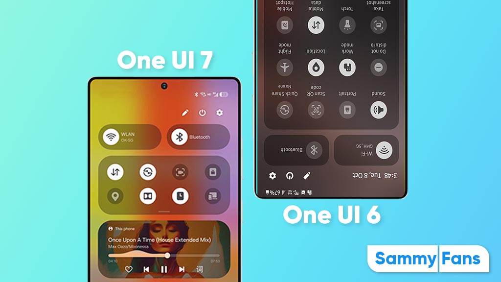 Samsung One UI 7 Vs One UI 6 Quick Settings