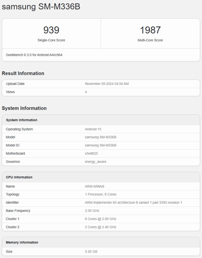 Samsung Galaxy M33 One UI 7