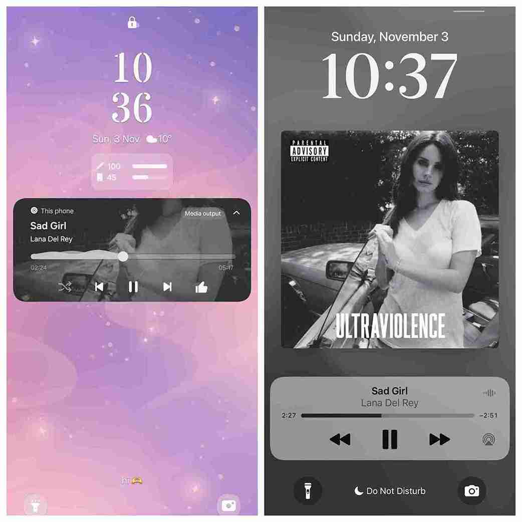 Lock Screen Media Player UI