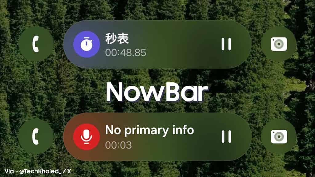 One UI 7 NowBar