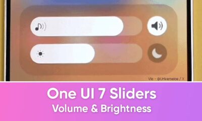 Samsung One UI 7 Brightness and Volume Sliders