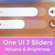 Samsung One UI 7 Brightness and Volume Sliders