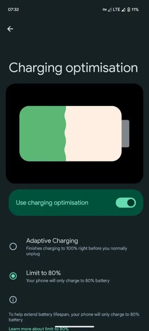 Android Pixel Charging Optimization